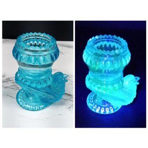 Degenhart Glass Bird Toothpick Trinket Paperweight Vintage